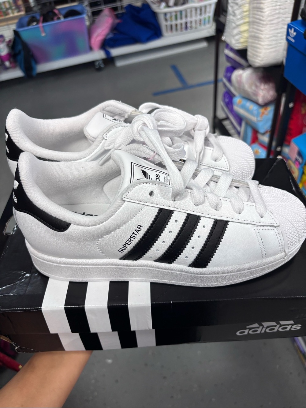 adidas Kids Superstar Sneakers - White & Black